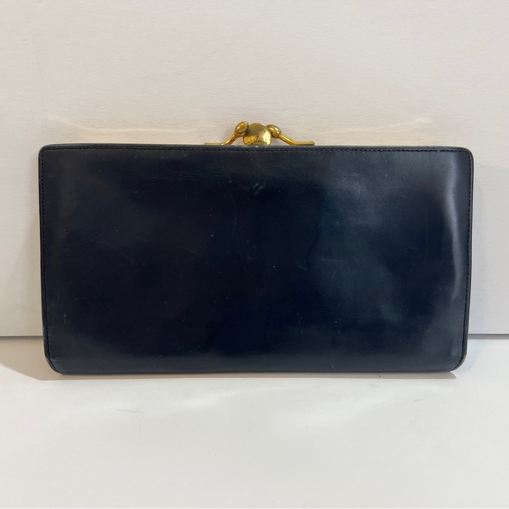 Vintage Mark Cross Navy Clutch Wallet
